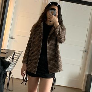 Plaid blazer women size S/small